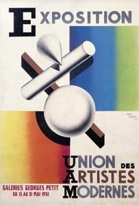 Cartel de Jean Carlu para Union des artistes modernes. Imagen archivo apApa
